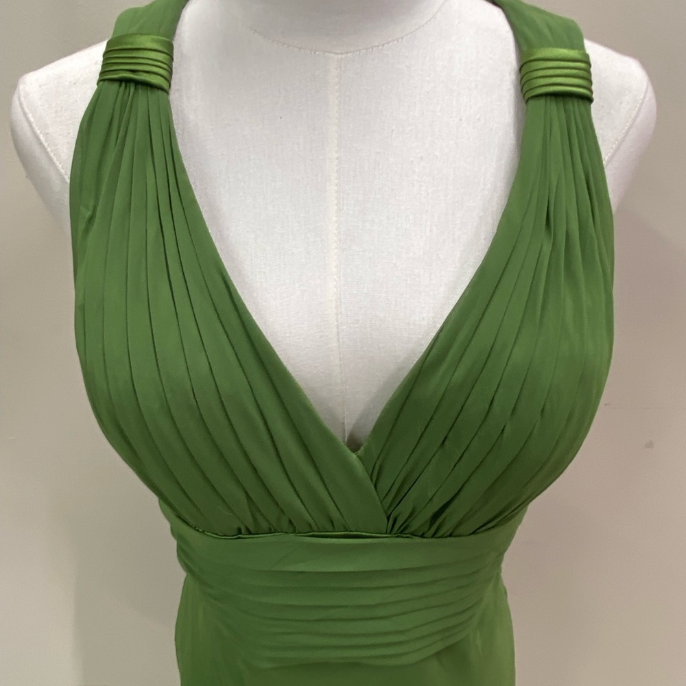 Bari Jay Green Sleeveless Halter Gown for Prom - Picture 2 of 6